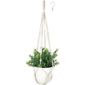 Fake Hanging Plant with Pot,Hanging Plants Artificial Decor Macrame Plant Hanger